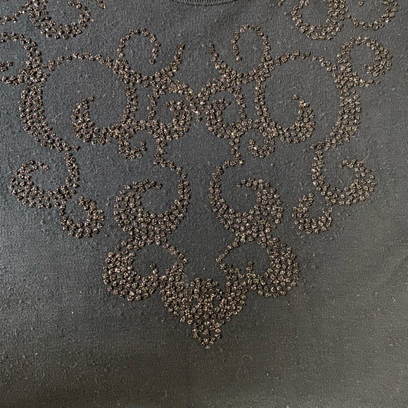 Duet Jet Black sweater with beads (photos show a bit more grey) Size L - Picture 5 of 6